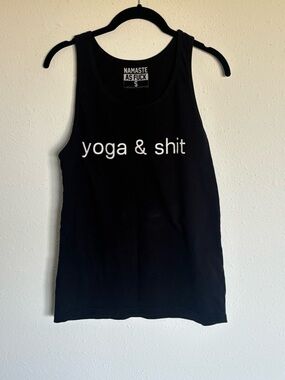 Namaste As F*ck Black 'Yoga & Shit' Women's Tank Top